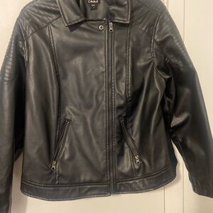 Simply Emma Women's Black Leather Jacket